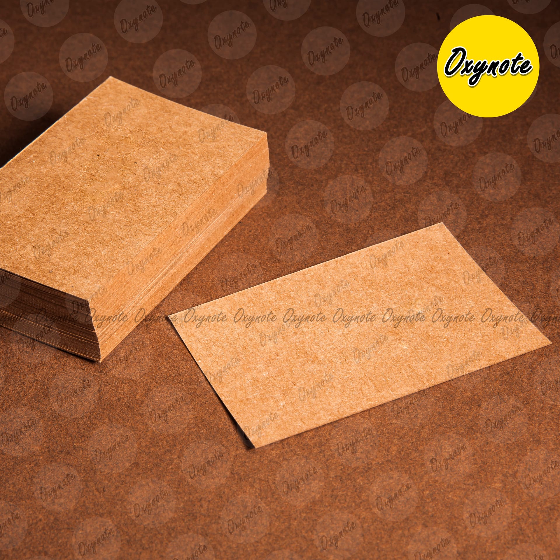 100 Pieces (3 inch x 2 inch) Mini Blank Brown Kraft Card - 300 GSM