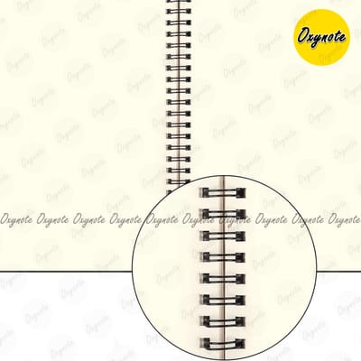 Spiral Notebook by OXYNOTE - 8.5 x 5.5 inches - 120 Pages - Double Wire-O Binding_img_6
