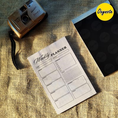 Oxynote "Weekly Planner" Notepad - 8.2 inch x 5.6 inch - 31 Sheets_img_0
