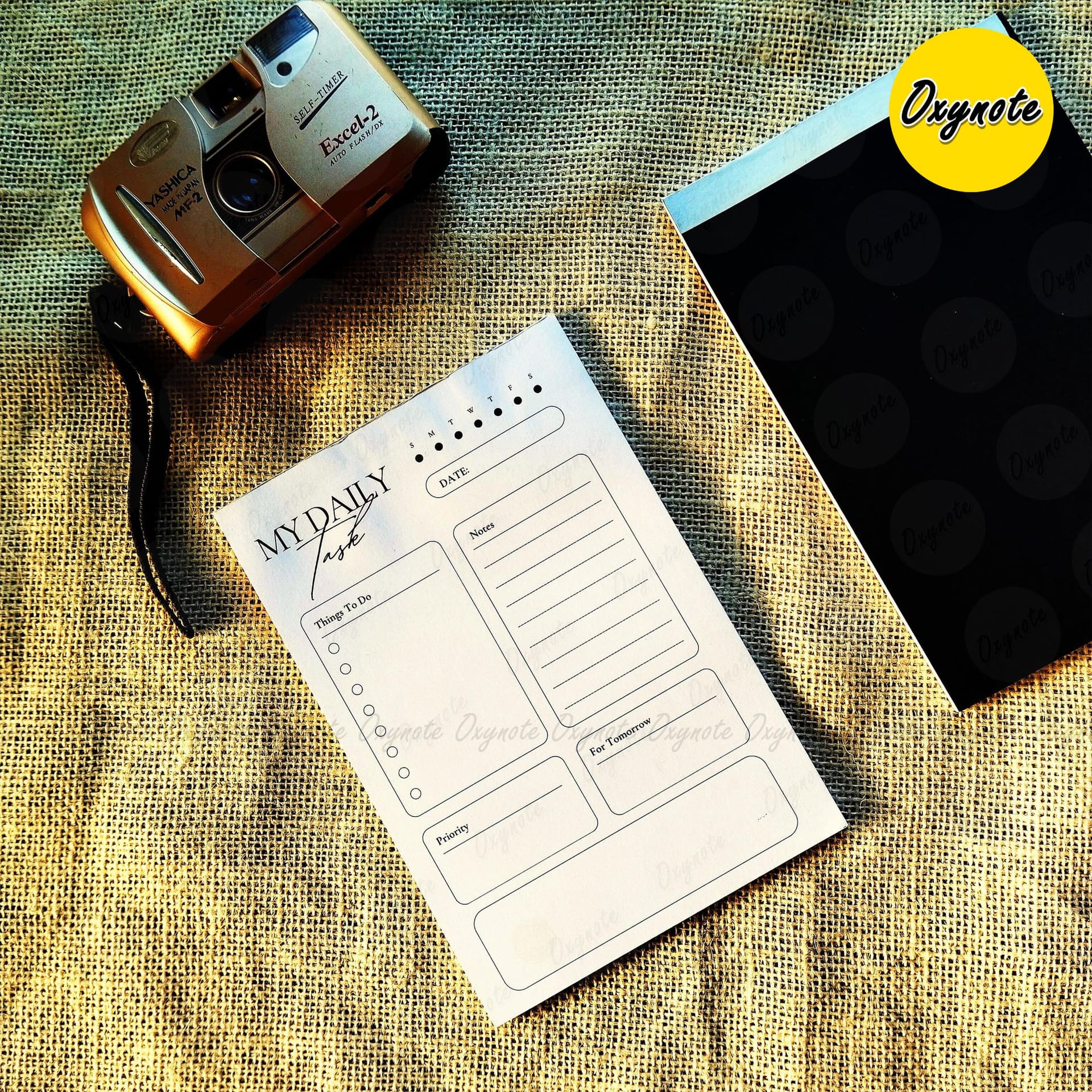 Oxynote "My Daily Task" Notepad - 8.2 inch x 5.6 inch - 31 Sheets