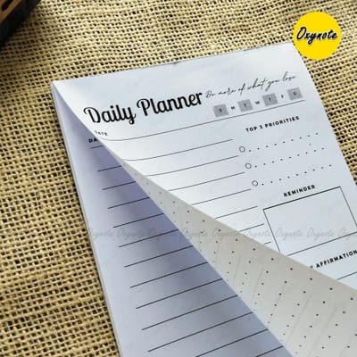 Oxynote "Daily Planner" Notepad - 8.2 inch x 5.6 inch - 31 Sheets_img_4