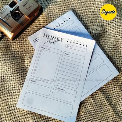 Oxynote "My Daily Task" Notepad - 8.2 inch x 5.6 inch - 31 Sheets_img_2
