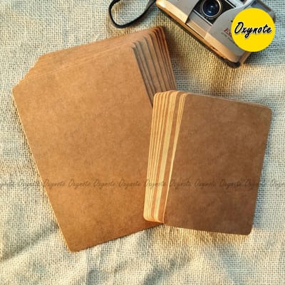 A5 & A6 Size Blank Kraft Card by OXYNOTE - Round Corner - 400GSM_img_0