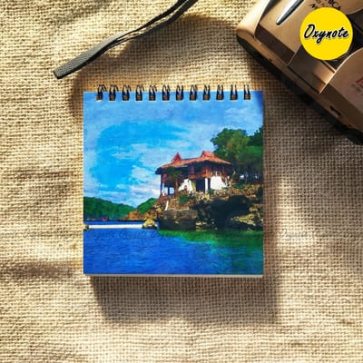 Beach House Painting Square Sketchbook by OXYNOTE_img_0
