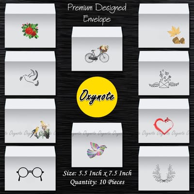 10 Pieces Premium Designed Envelope of 10 Different Designs by OXYNOTE_img_0
