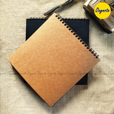 Aadim Series Square Art Book by OXYNOTE - 400 GSM Brown Card - 30 Pages - 15 Sheets_img_3
